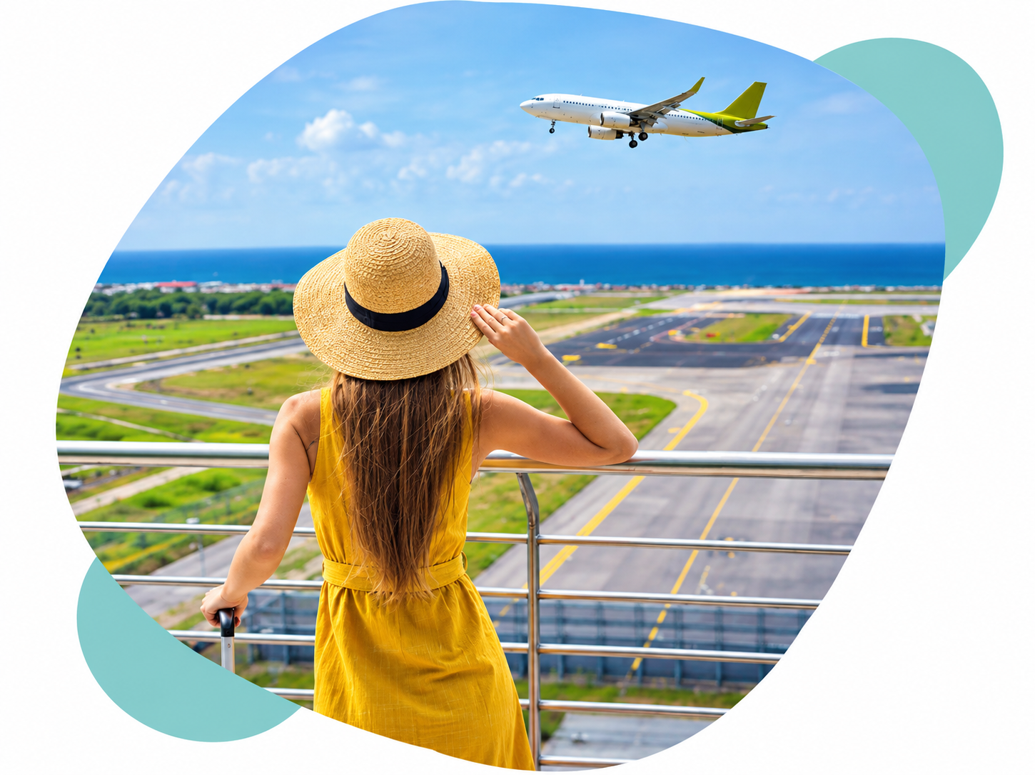 Traveler at an airport